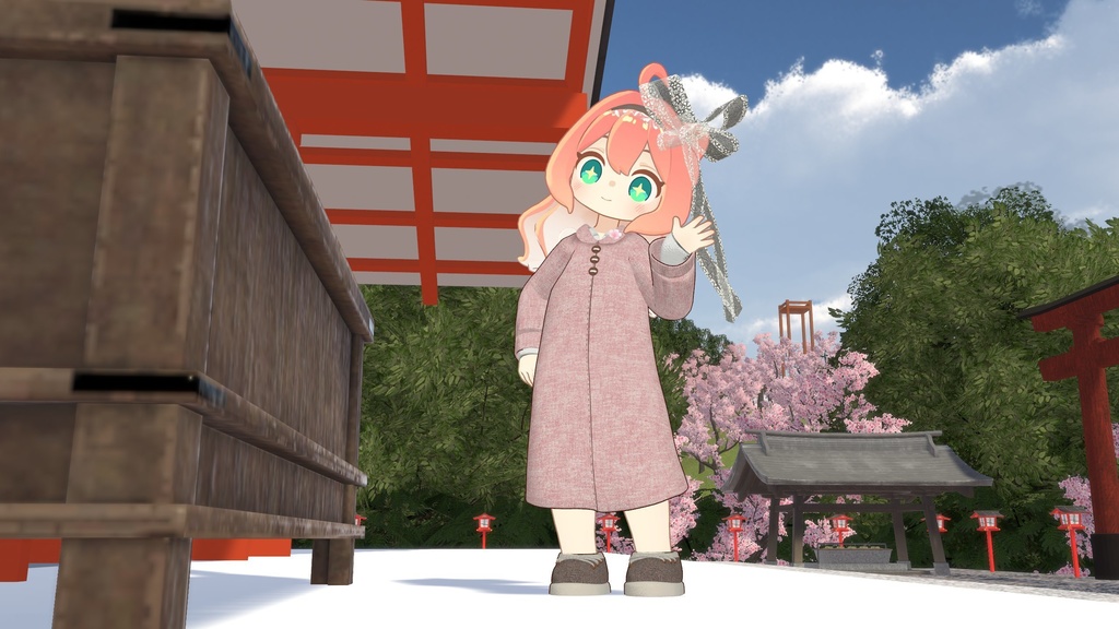 【まめふれんず・えも研素体・みみのこ対応】あわいろスプリングコート