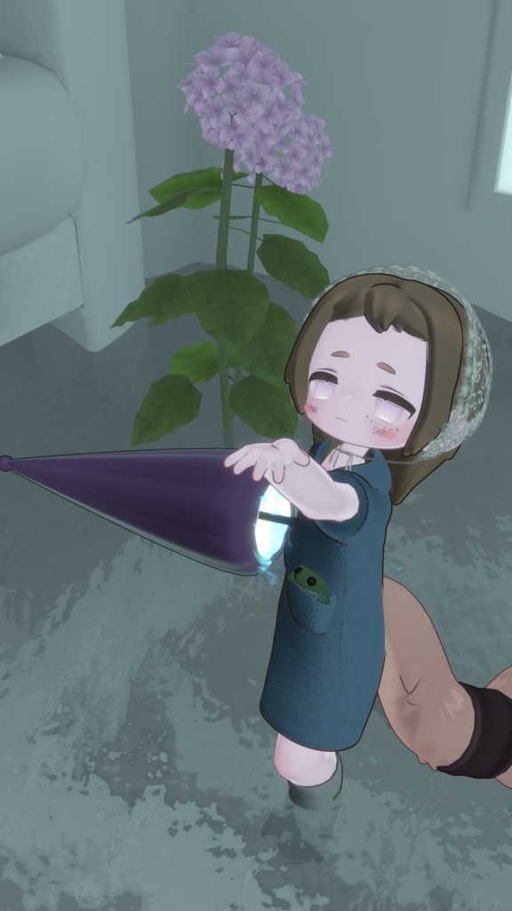 【まめふれんず・えも研素体・みみのこ対応】あおぞらセーラードレス