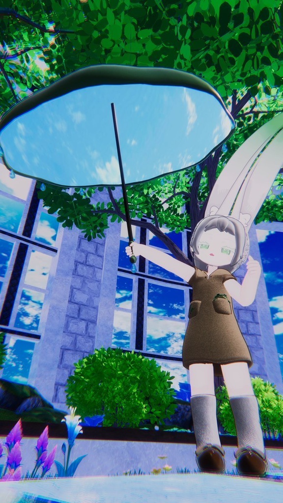 【まめふれんず・えも研素体・みみのこ対応】あおぞらセーラードレス