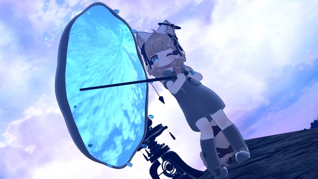 【まめふれんず・えも研素体・みみのこ対応】あおぞらセーラードレス