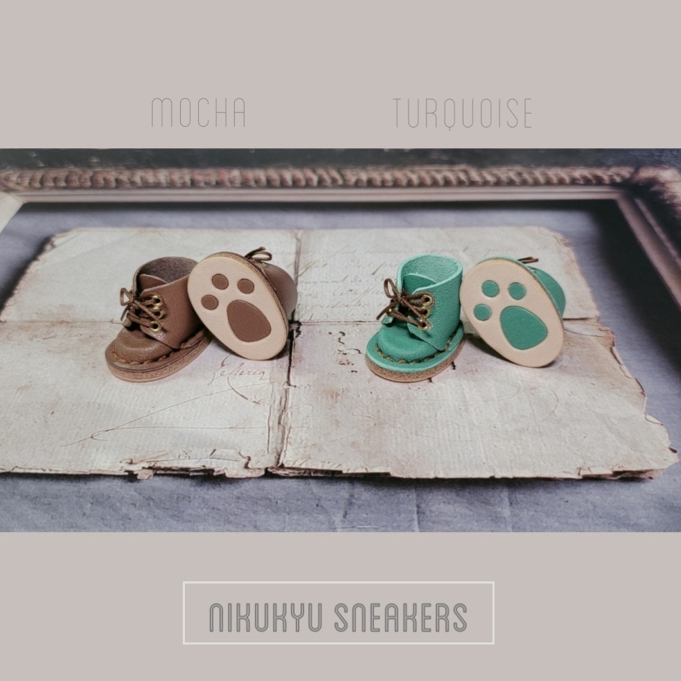Nikukyu Sneakers ( Mocha / Turquoise )