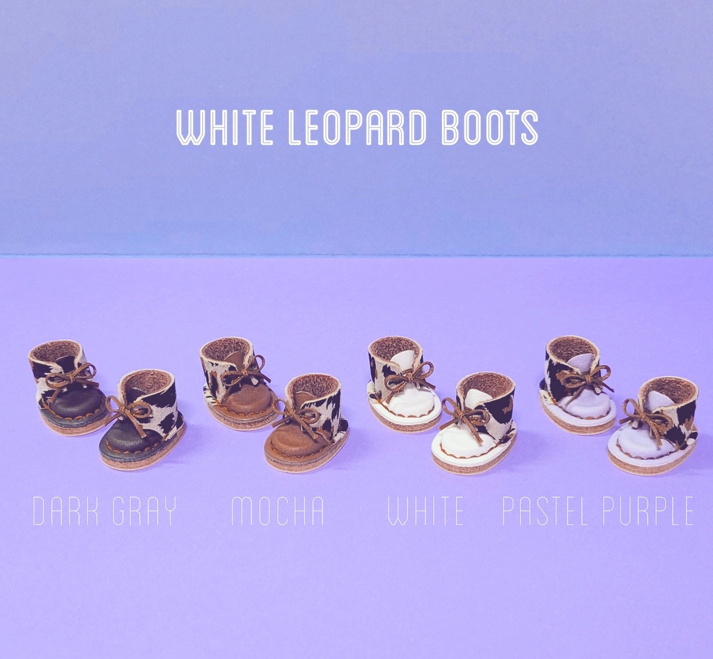 (白)Leopard Boots