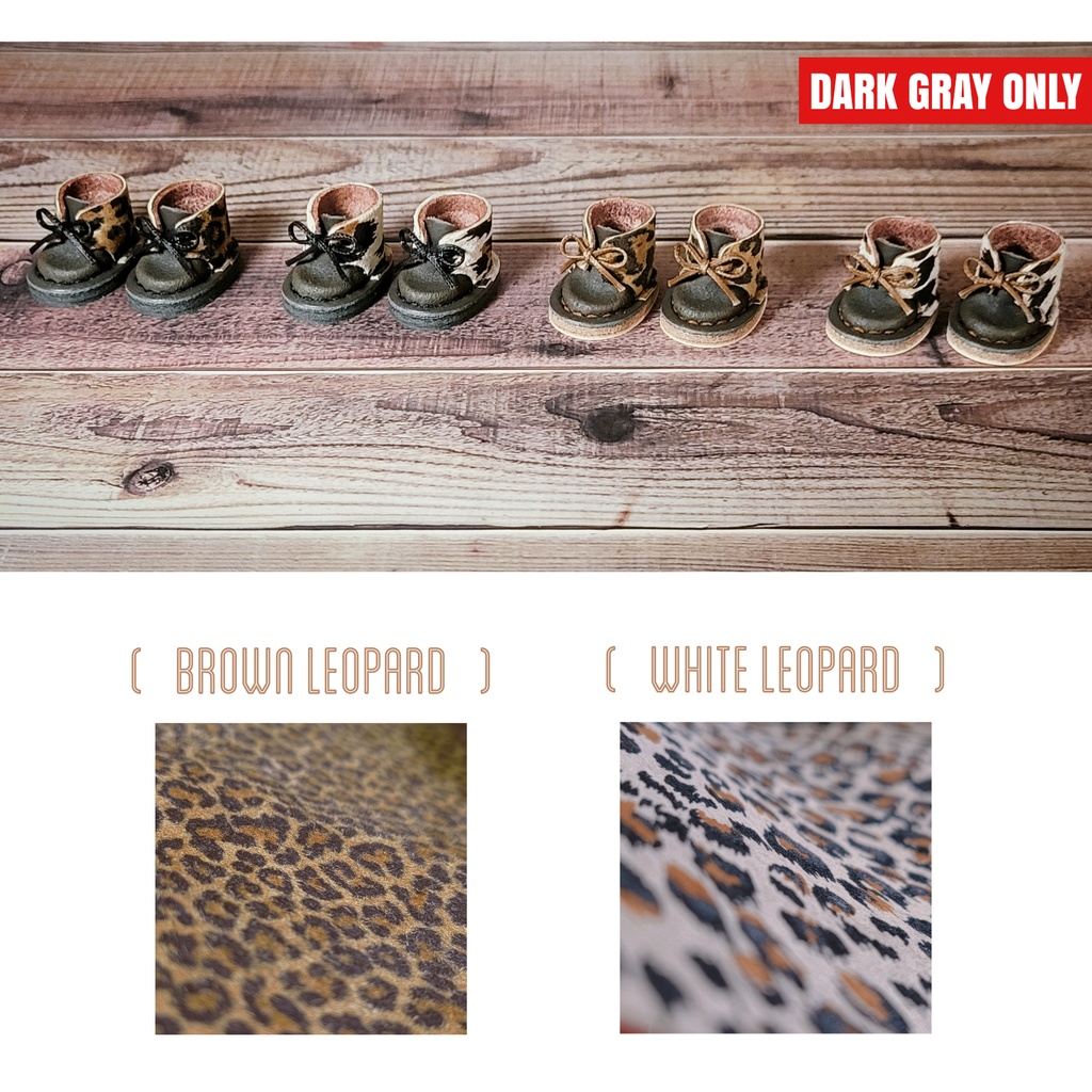 Leopard Boots  (DARK GRAY ONLY)
