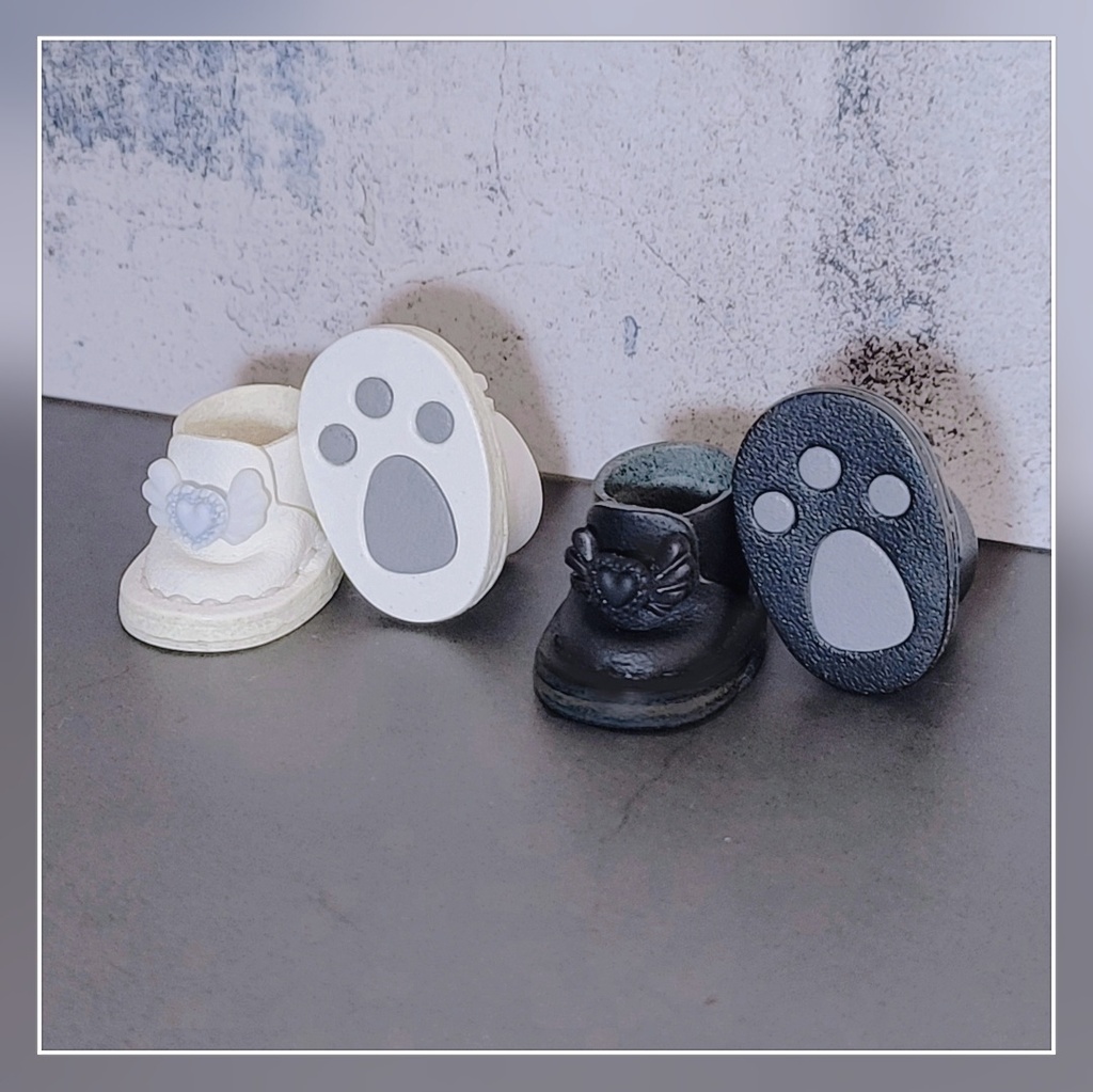 Angel Boots ( Black / White )