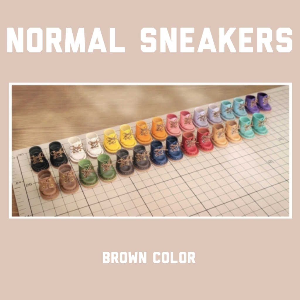 Normal Sneakers (肉球なし/靴底ベージュ)