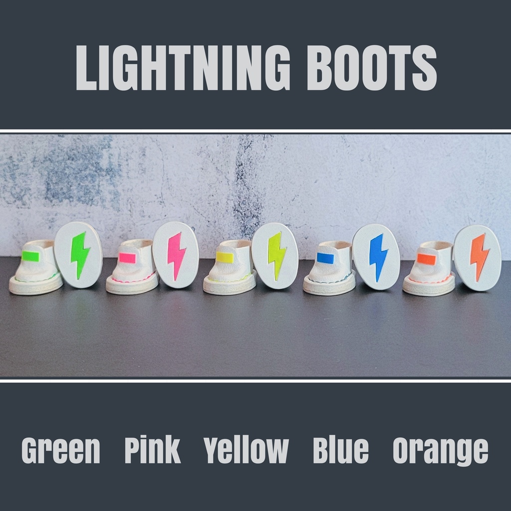 Lightning Boots ( Neon Color ✕ WHITE )