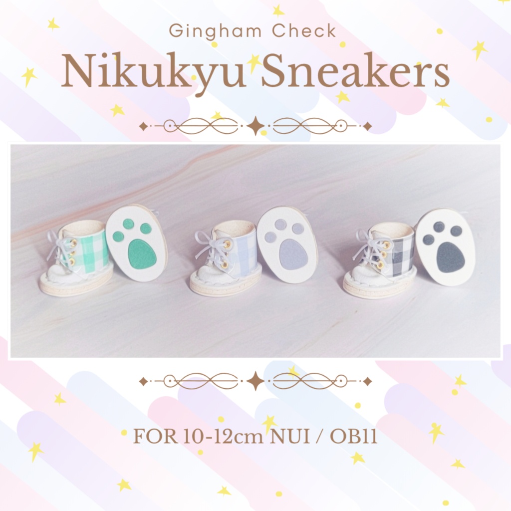 Nikukyu Sneakers ( Gingham Check ) 再頒布△