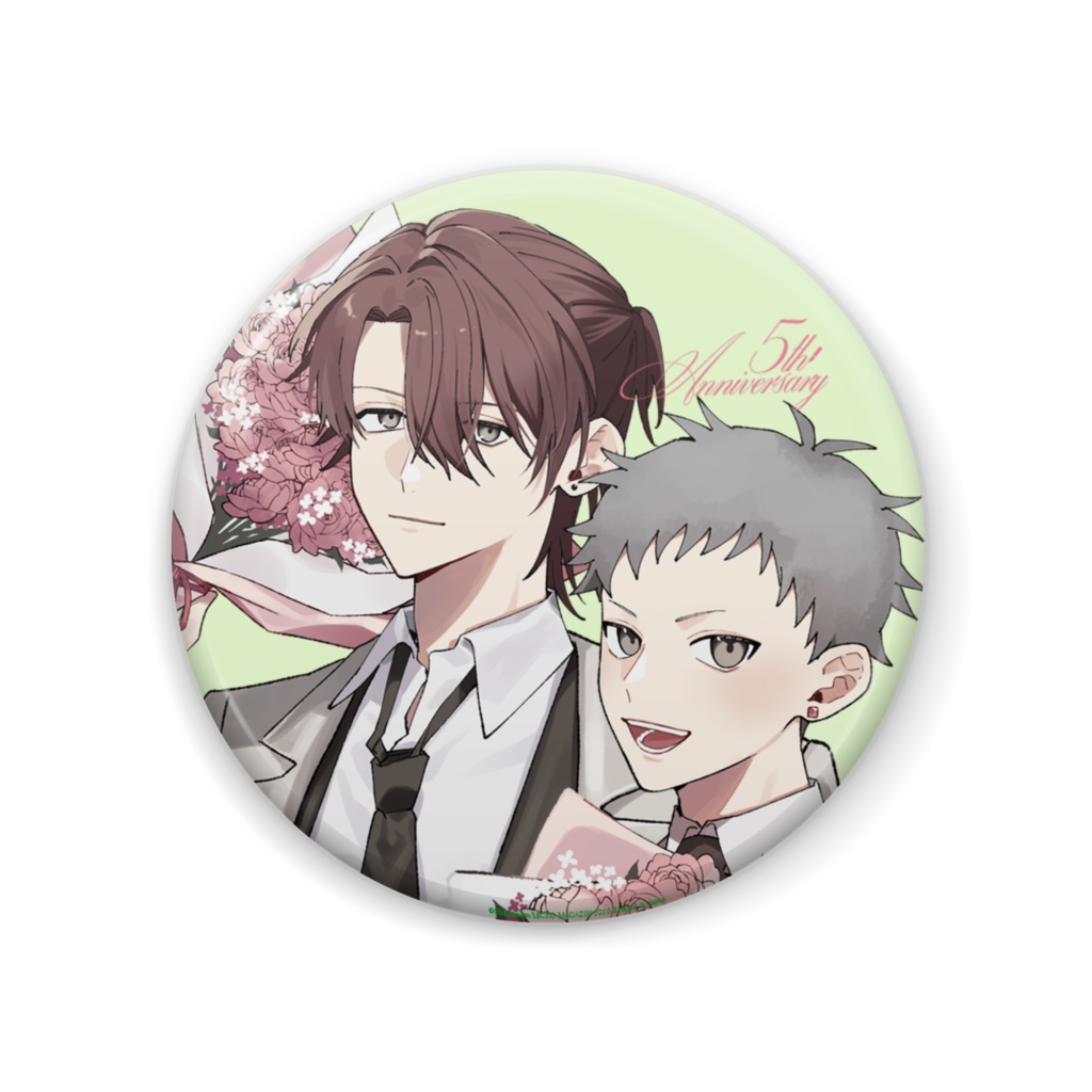 【Rouge5周年グッズ】缶バッジ/しちみや「白金は春に染む」