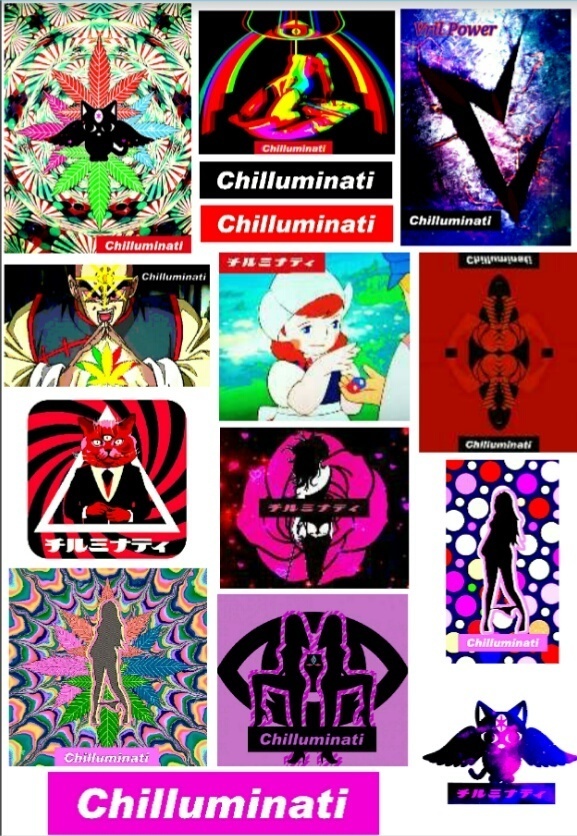 チルミナティー　chilluminati ステッカー チルミナティ セタガヤ ステッカーシート⑤【チルニャ