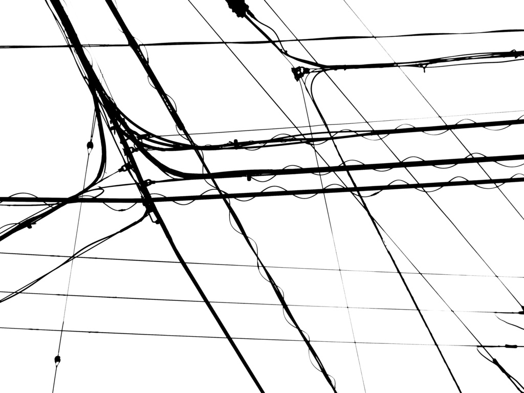 電線1 アクリルブロック