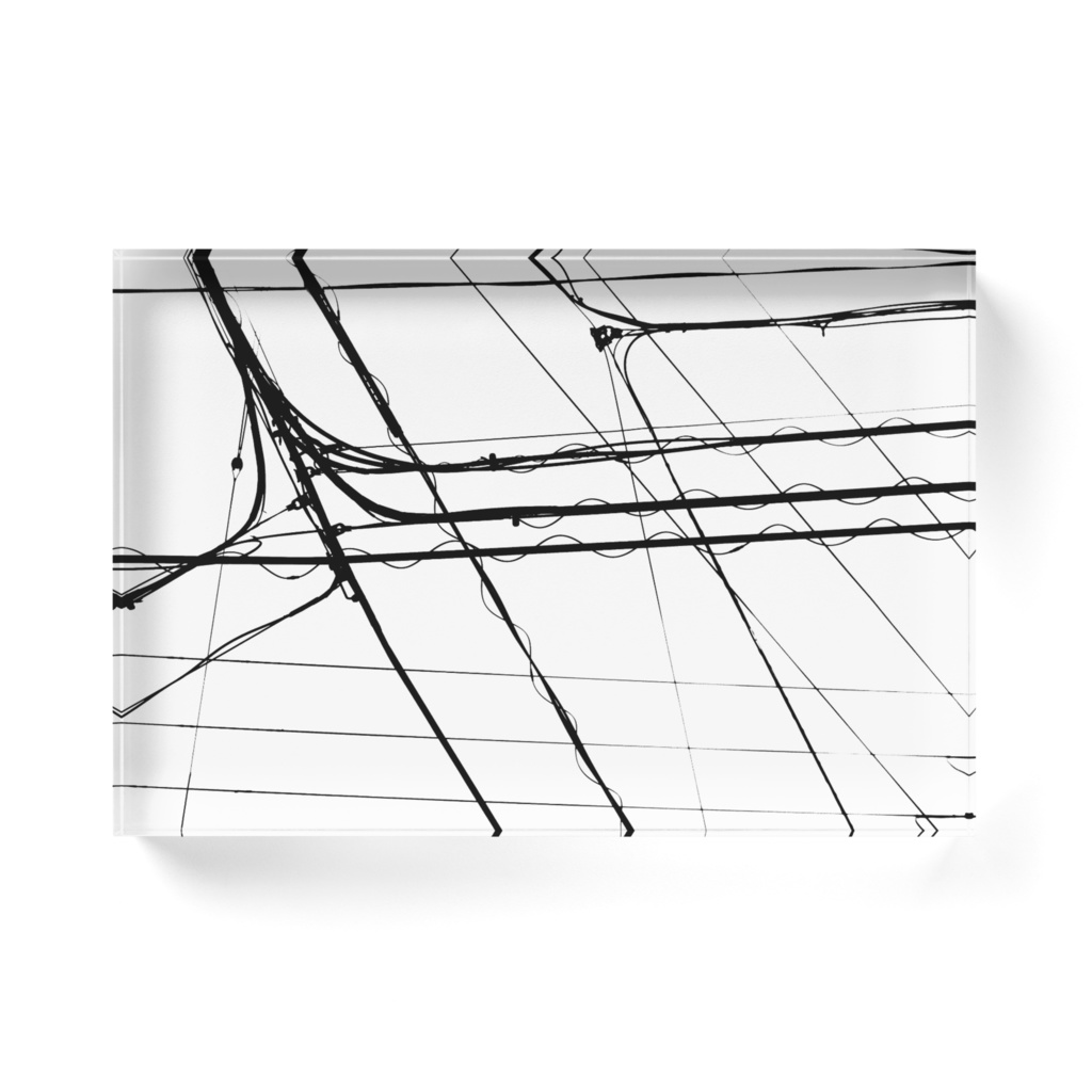 電線1 アクリルブロック