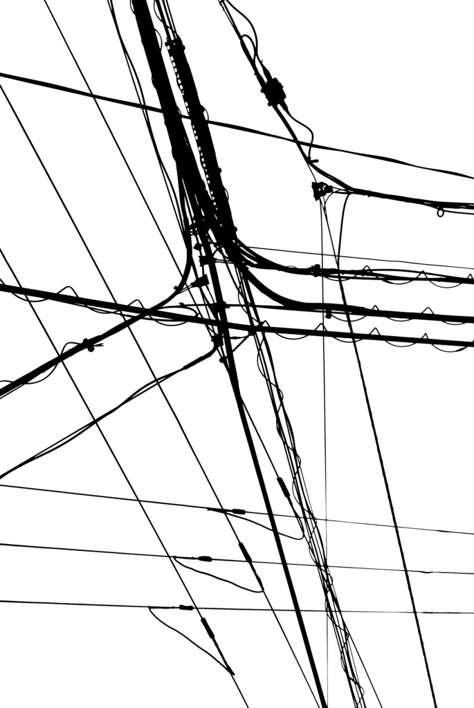 電線6 アクリルブロック