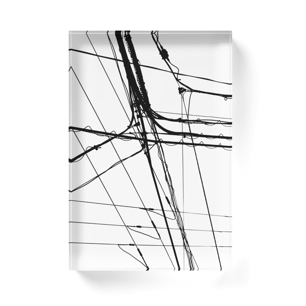 電線6 アクリルブロック