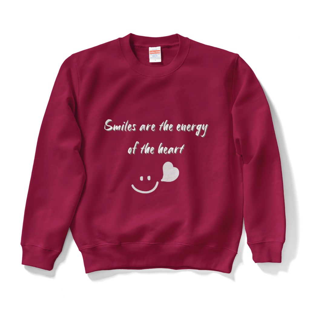 smile is the energy of the heart スウェット
