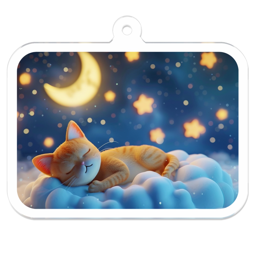 雲の上で眠るネコ　－　cat sleeping on a cloud　－