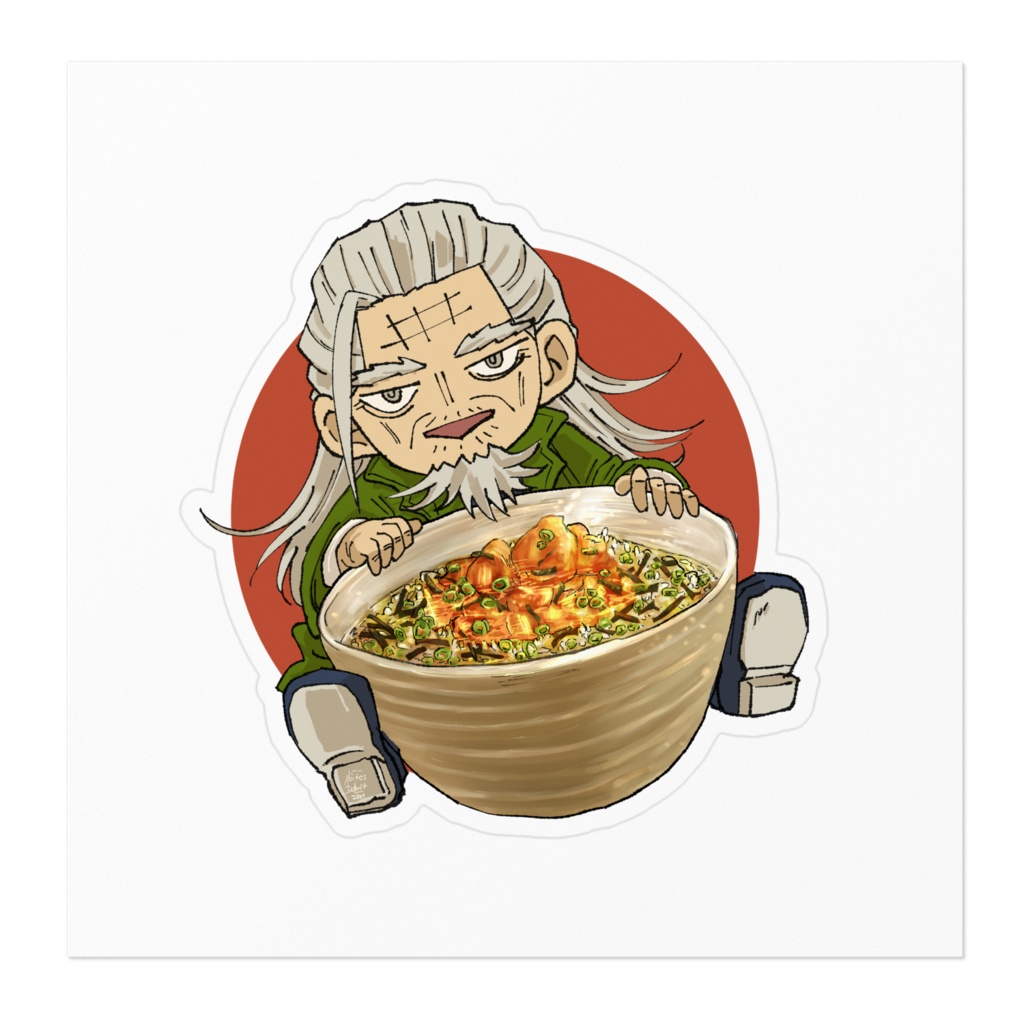 お茶漬けステッカー(土方歳三)