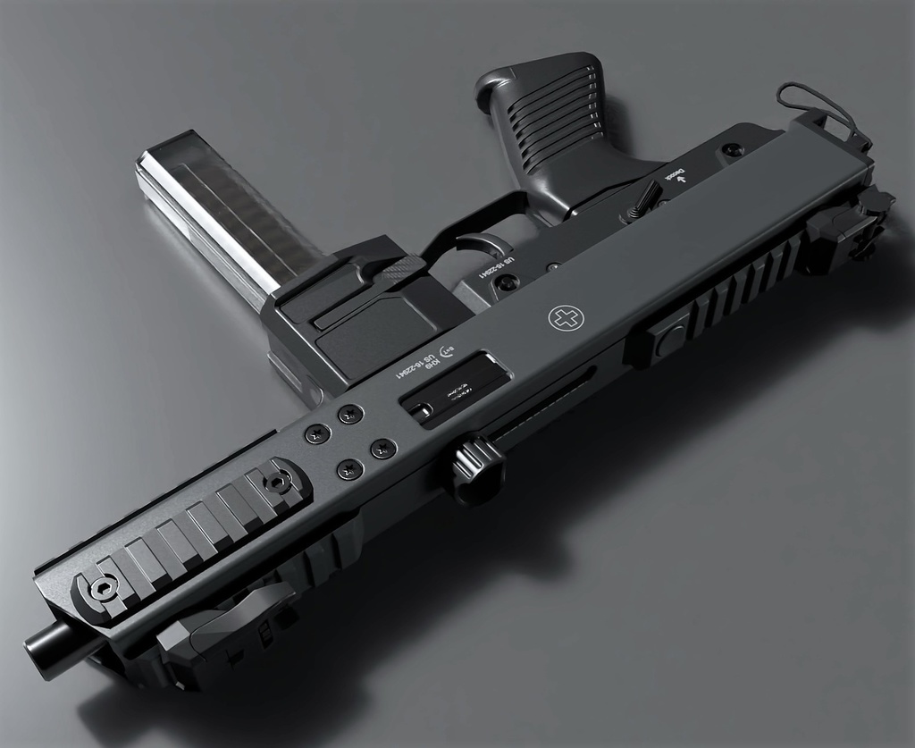 【3Dモデル】B&T KH9ピストルサブマシンガン