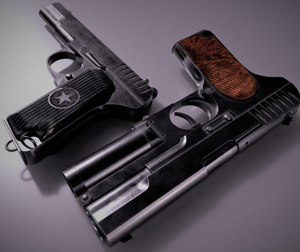 【3Dモデル】TT33、トカレフ+キングスマンカスタム