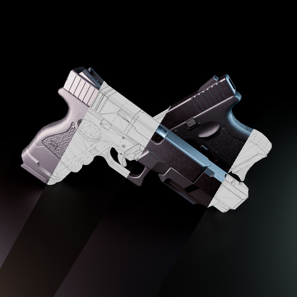 【VRChat向け】グロック26【3Dモデル】