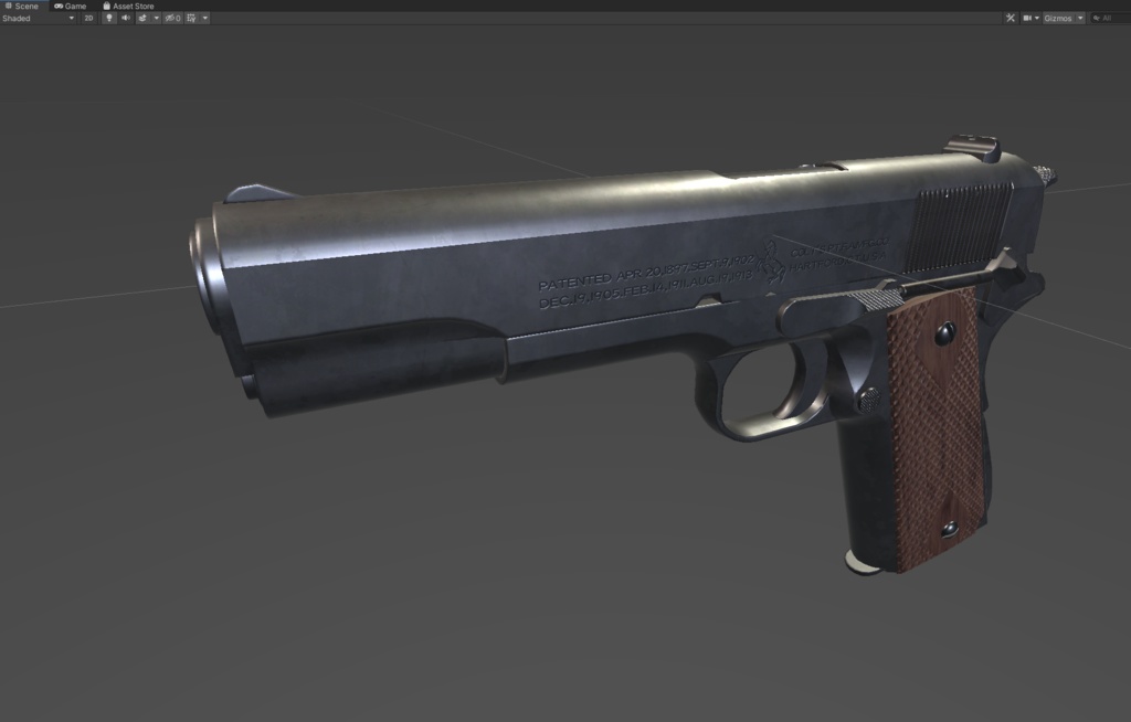 【VRChat向け】M1911 ガバメント【3Dモデル】