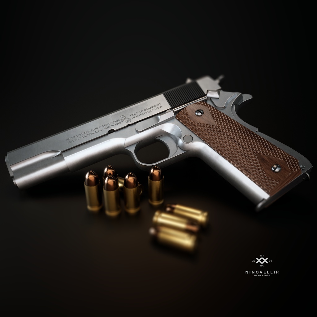 【VRChat向け】M1911 ガバメント【3Dモデル】
