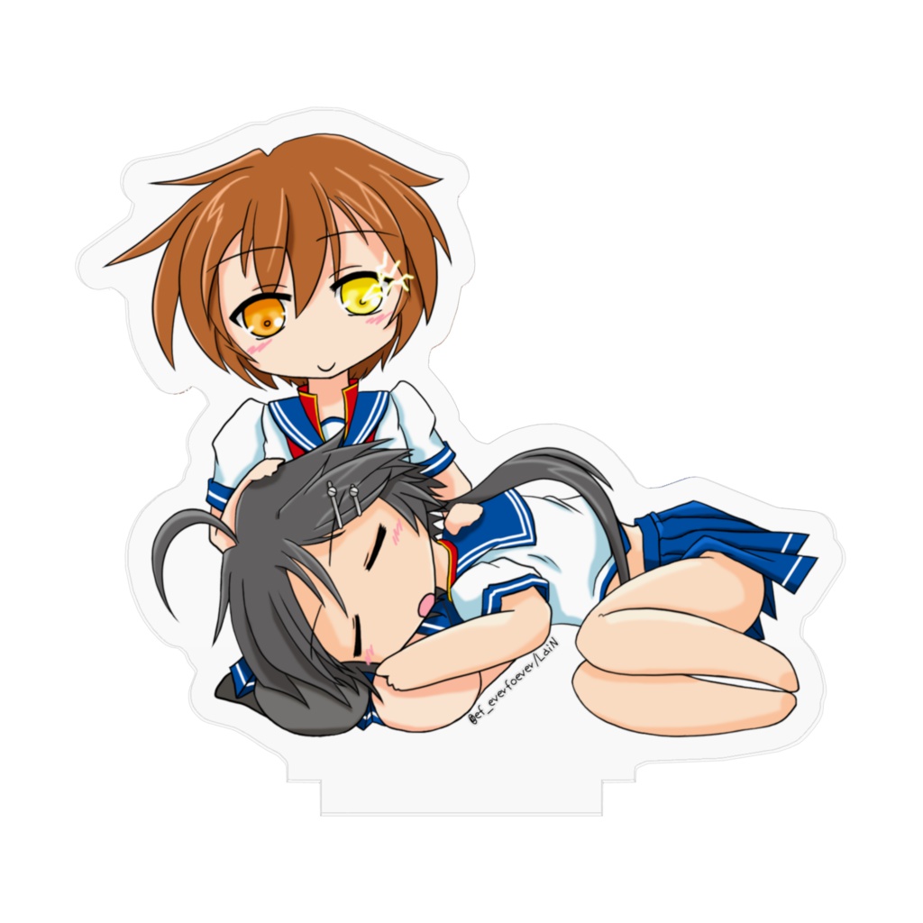 加古&古鷹アクリルフィギュア 70mm