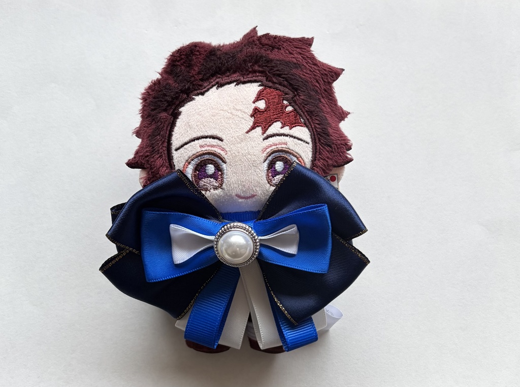 いつぬい ちびぐるみ ぬいぐるみ服 リボン 青色