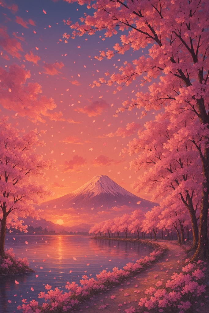 富士山と桜