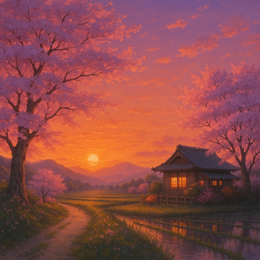 夕暮れの日本