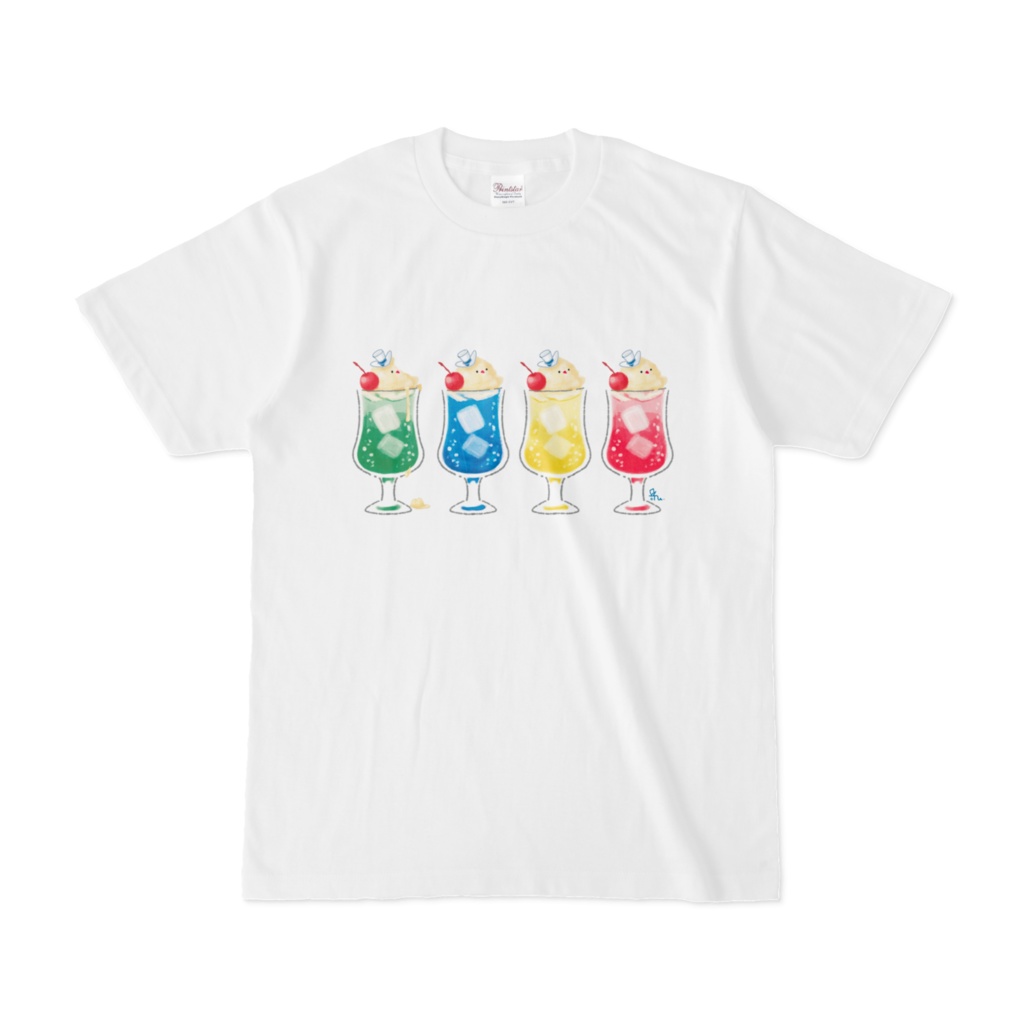 ハチトヤン　レトロ喫茶Ｔシャツ