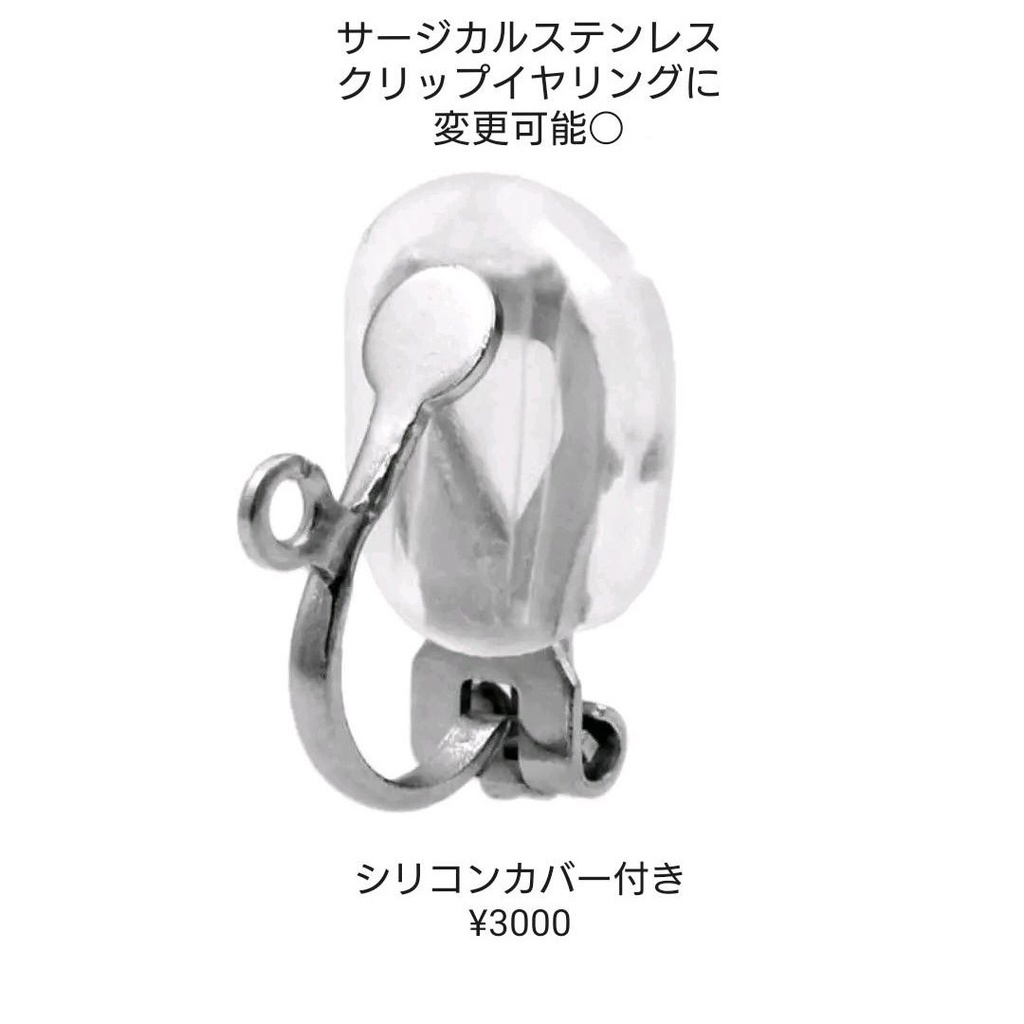 【金属アレルギー対応】カーネリアンの推しカラーピアス