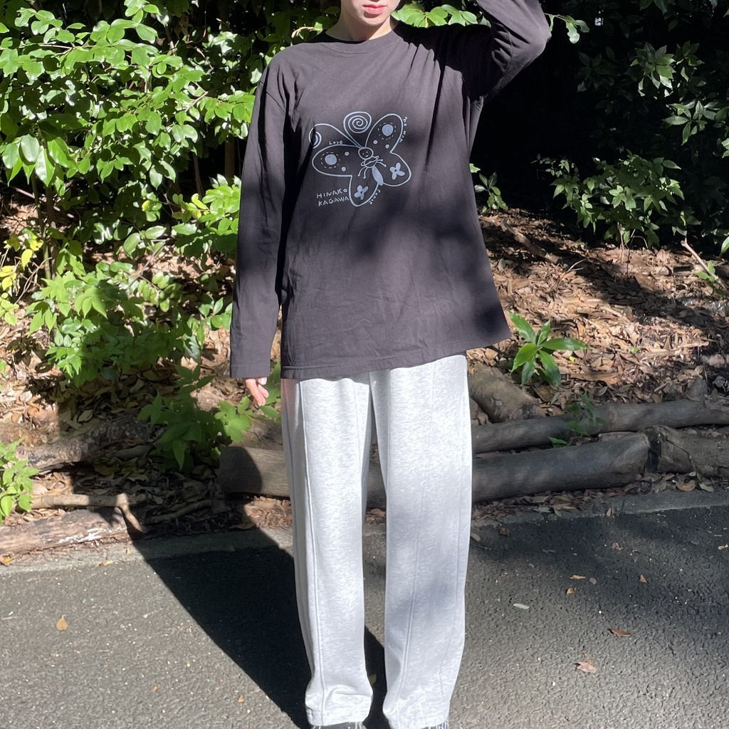 【リトグラフTシャツ】Praying Butterfly (black sesami)