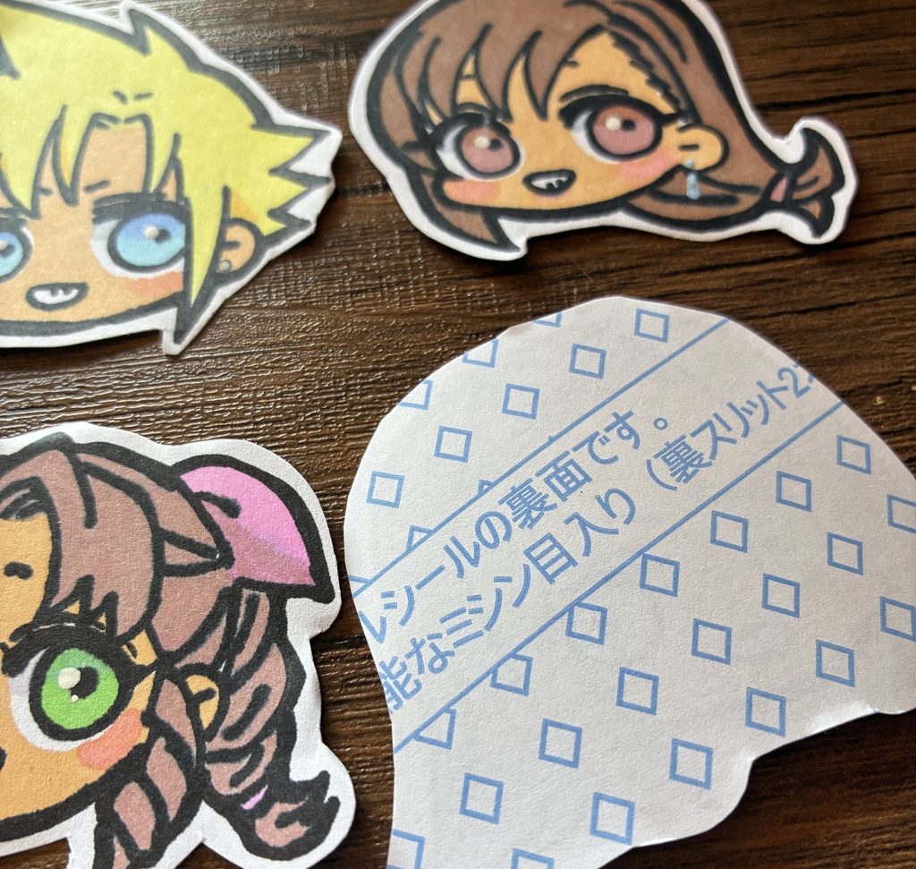 FFVII 手描きシールセット