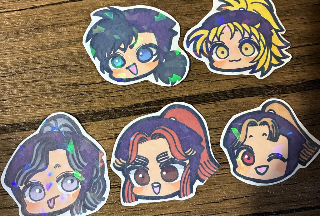 忍たま乱太郎 4年生のシール 手描きシール 5枚セット