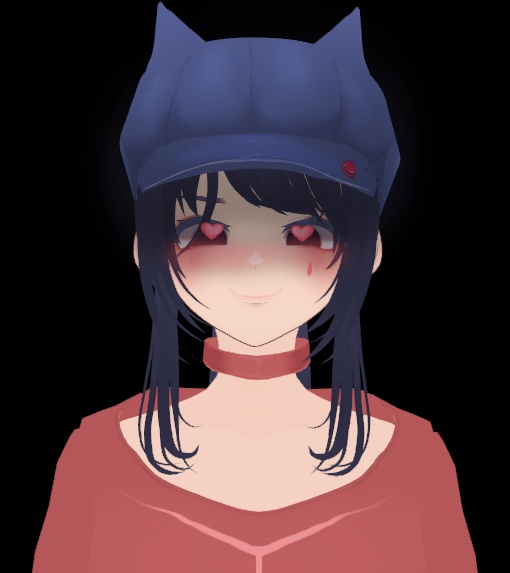 Cappy Mita/ Miside VRM 3D Model with Blendshapes + Emotion Props