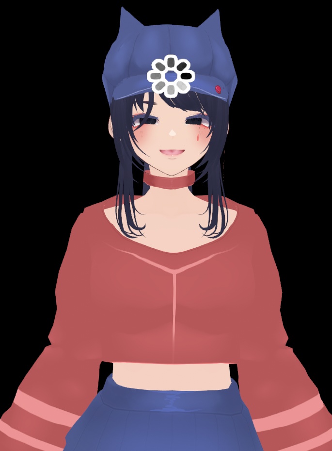 Cappy Mita/ Miside VRM 3D Model with Blendshapes + Emotion Props