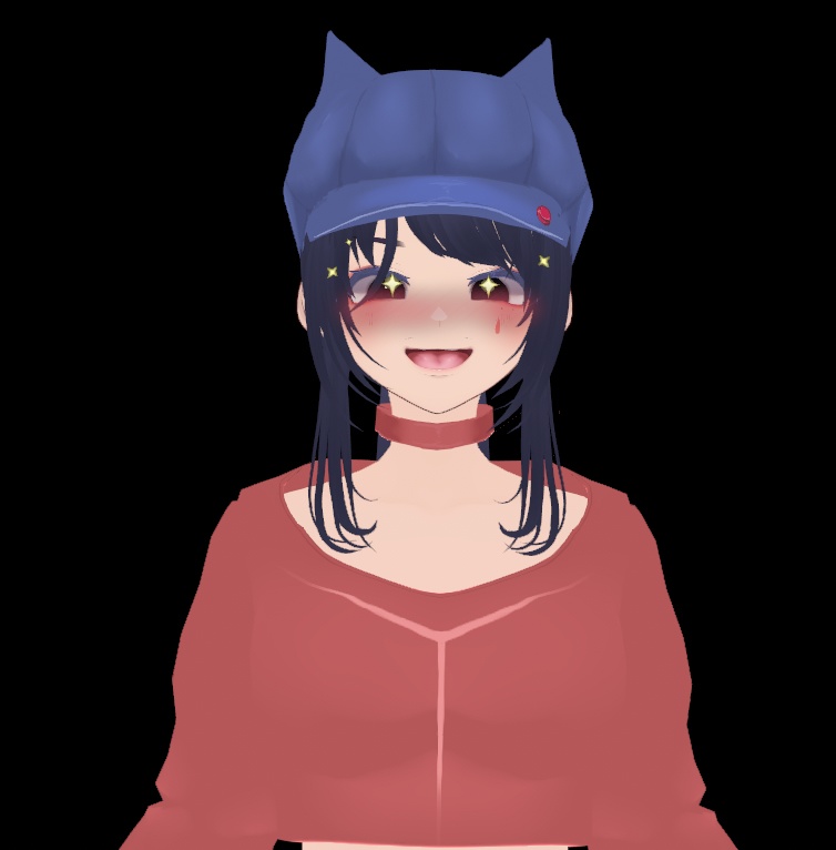 Cappy Mita/ Miside VRM 3D Model with Blendshapes + Emotion Props