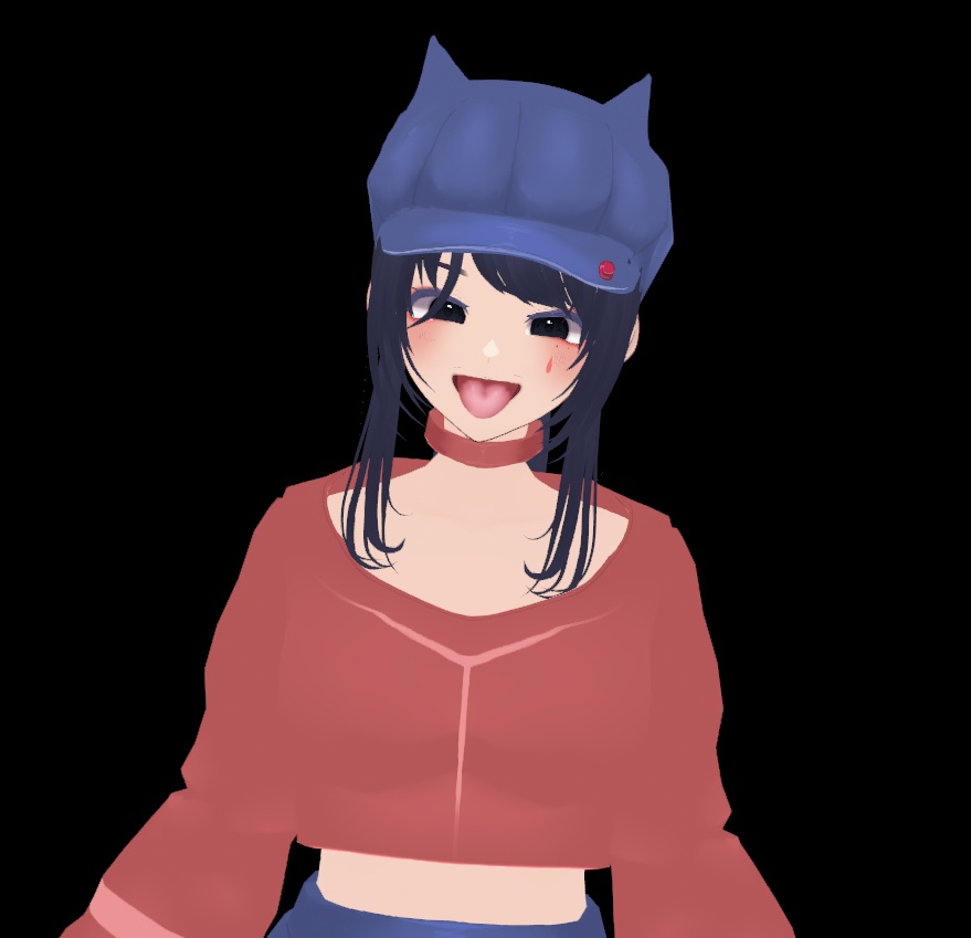 Cappy Mita/ Miside VRM 3D Model with Blendshapes + Emotion Props