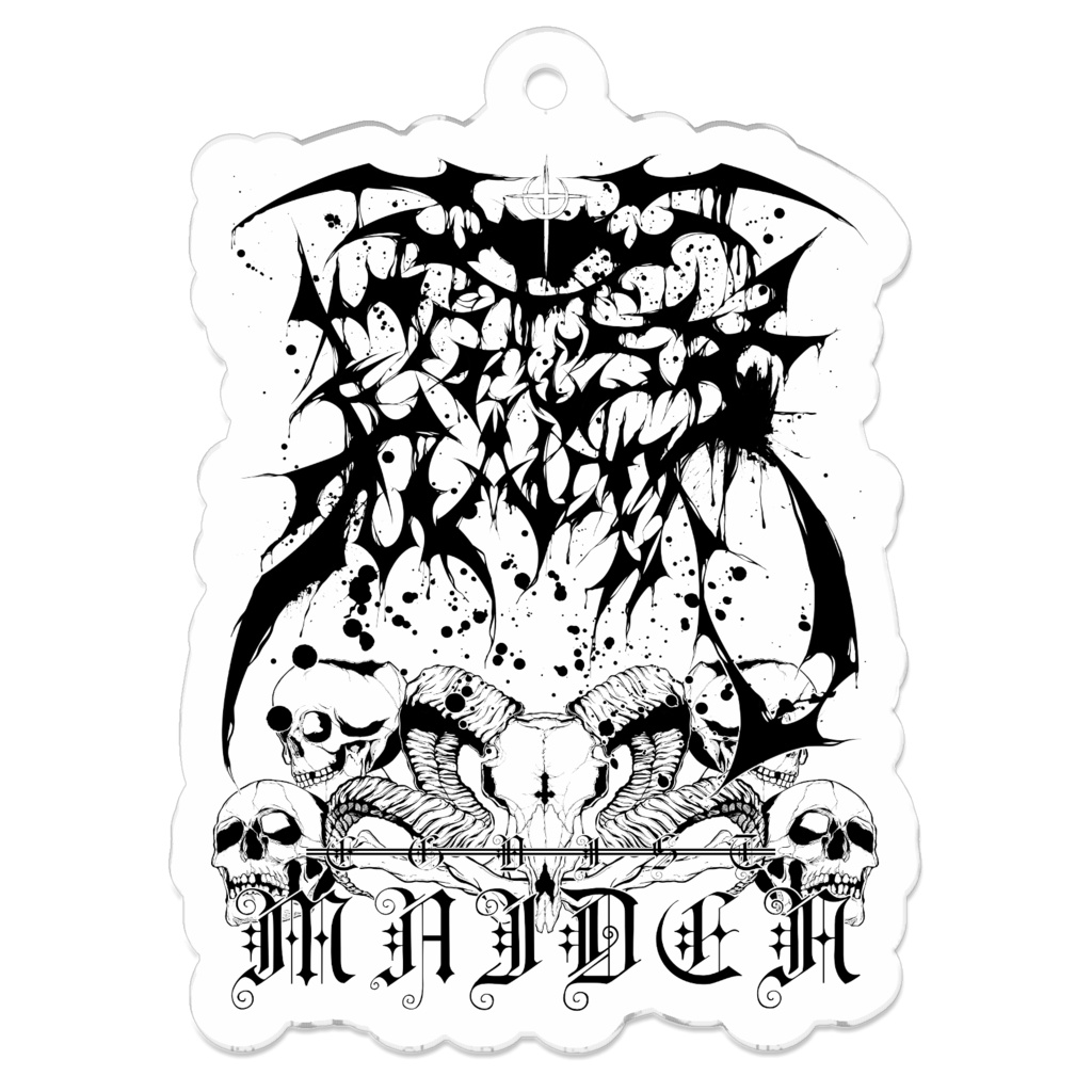 「悪」　アクリルキーホルダー