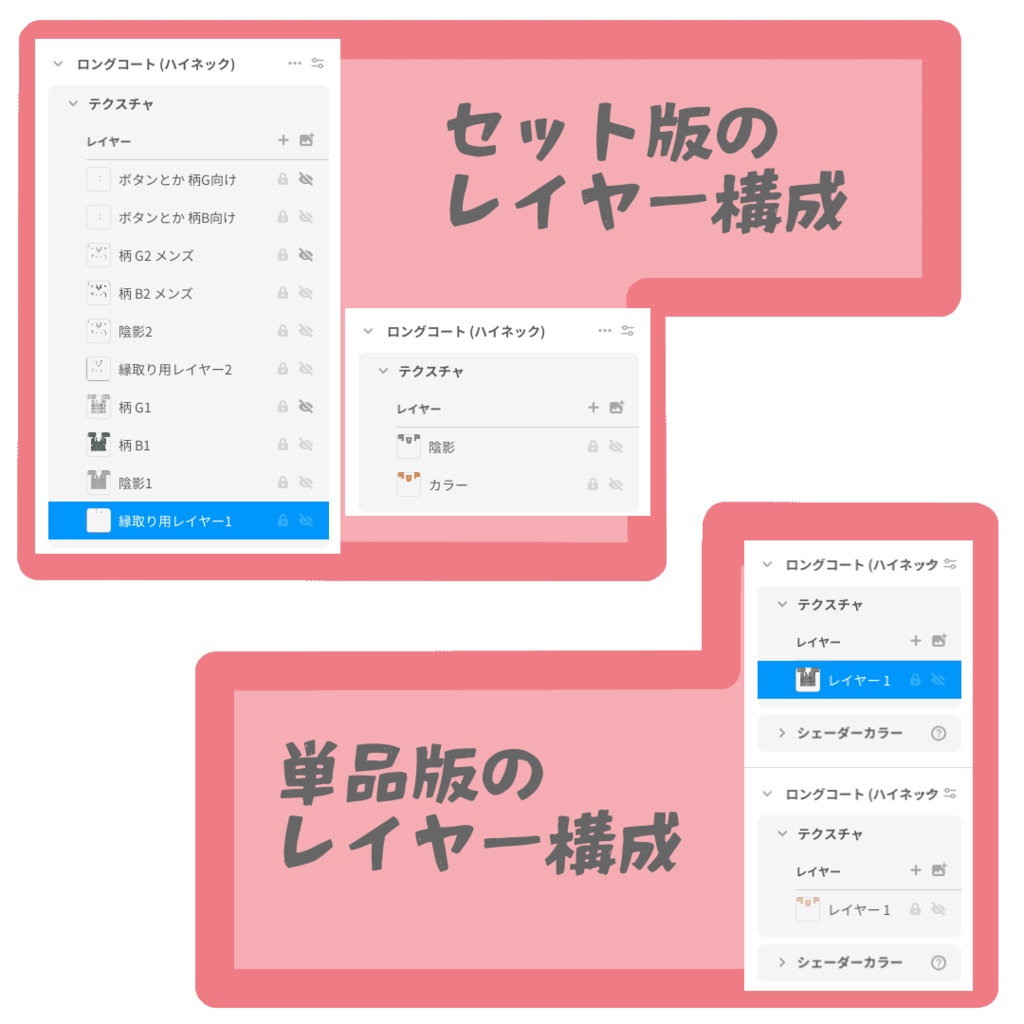 コート ブラックウォッチ、グレーチェック柄 VRoidStudio向けデータ