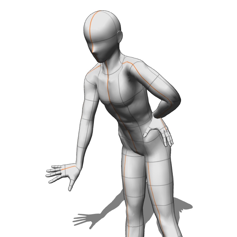 【フリー素材】需要が狭そうなポージング参考素材①