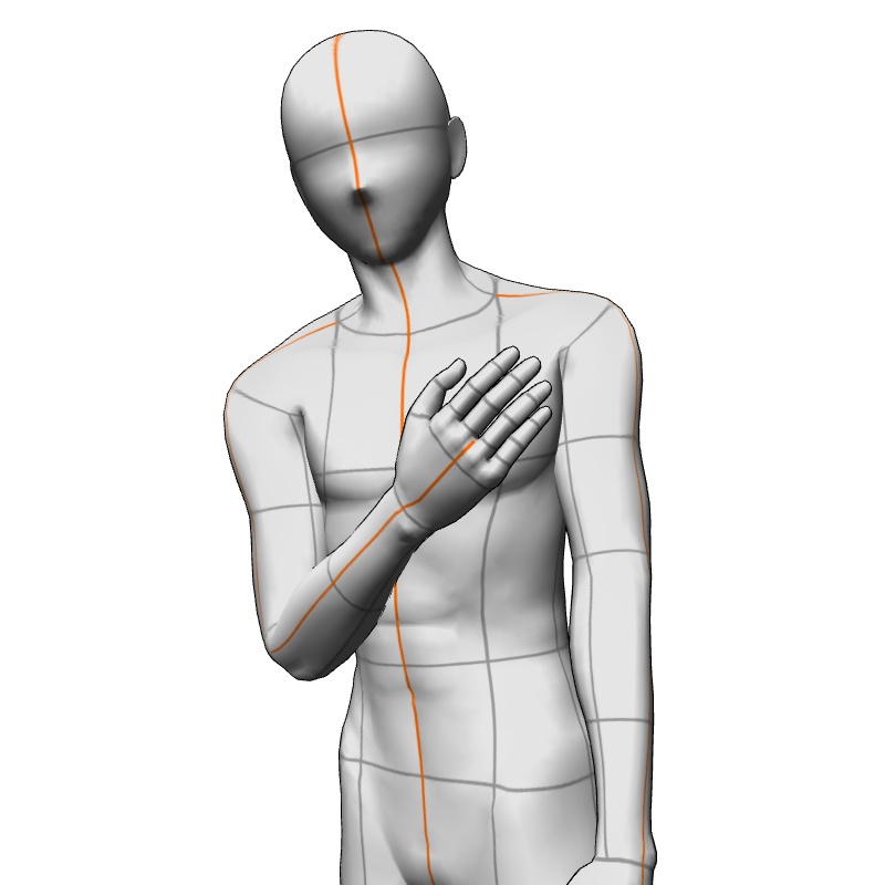 【フリー素材】需要が狭そうなポージング参考素材①
