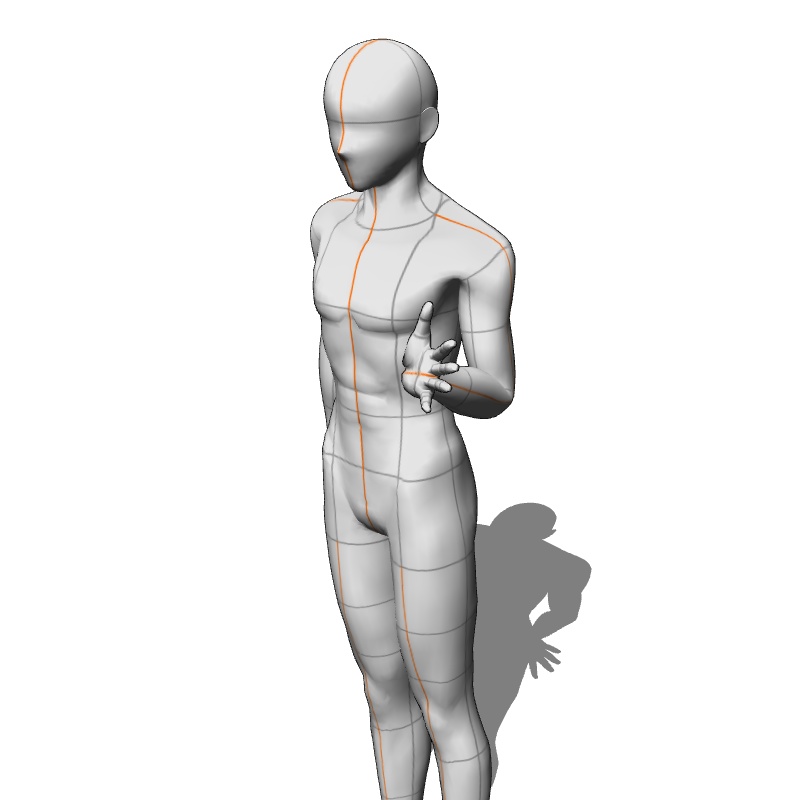 【フリー素材】需要が狭そうなポージング参考素材①