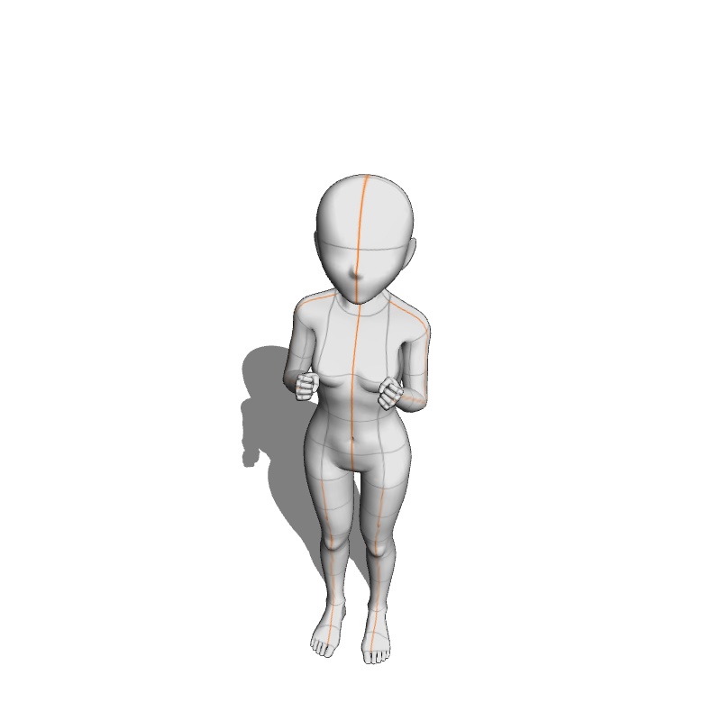 【フリー素材】需要が狭そうなポージング参考素材①