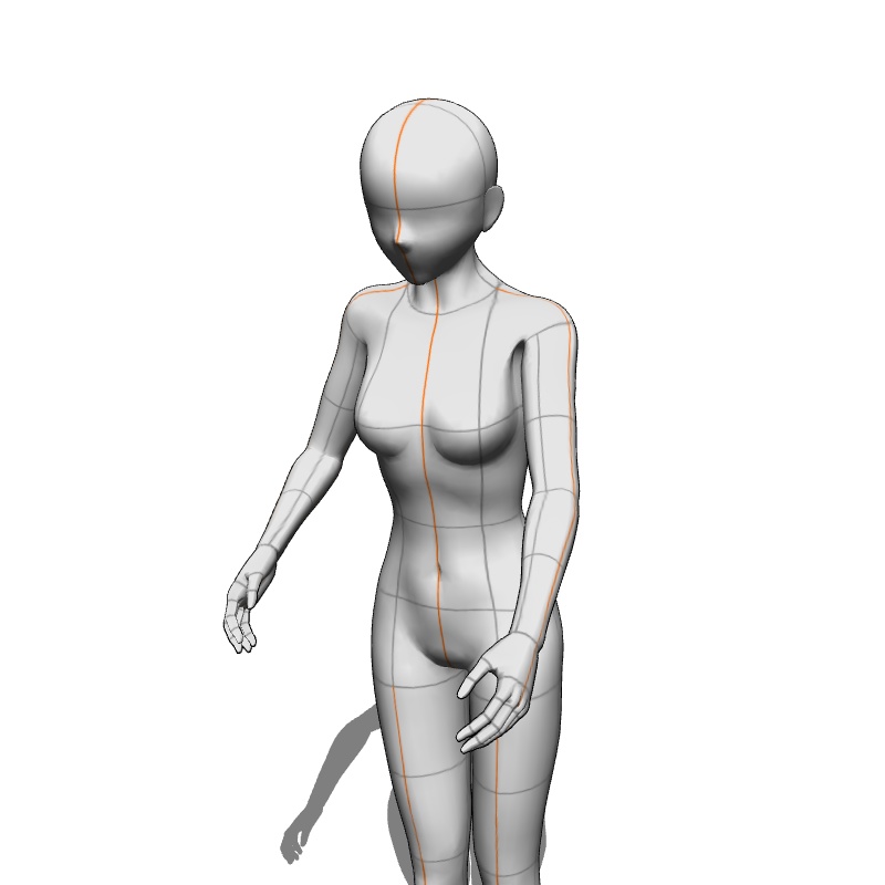 【フリー素材】需要が狭そうなポージング参考素材①