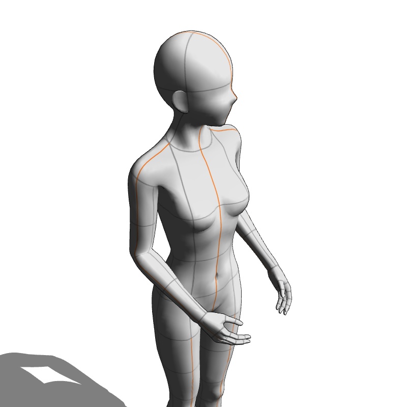 【フリー素材】需要が狭そうなポージング参考素材①