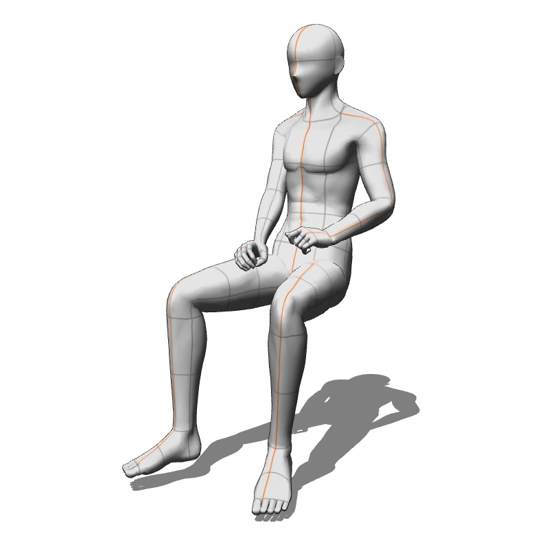 【フリー素材】需要が狭そうなポーズ参考素材②