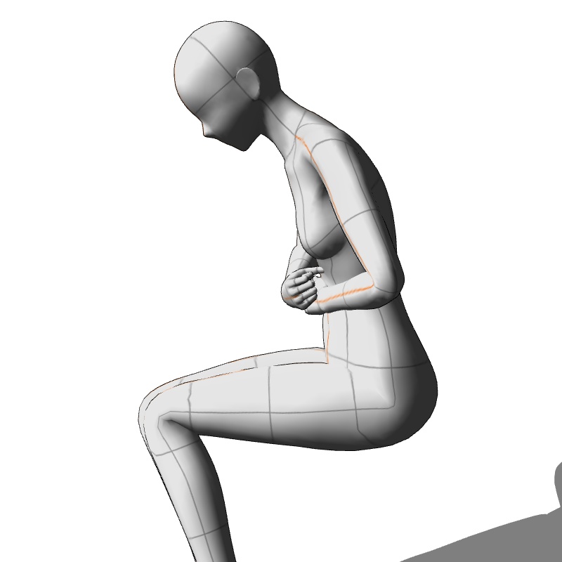 【フリー素材】需要が狭そうなポーズ参考素材②