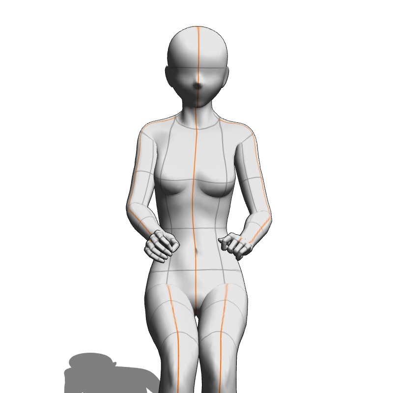 【フリー素材】需要が狭そうなポーズ参考素材②