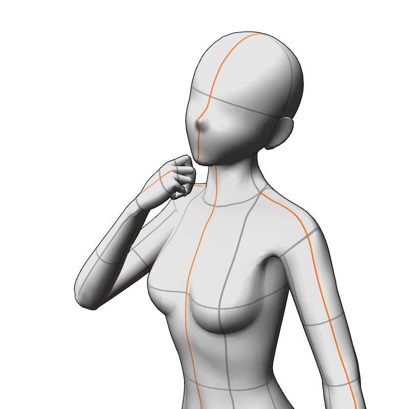 【フリー素材】需要が狭そうなポーズ参考素材③